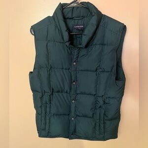 Lands’ End Men’s Hunter Green Puffer Vest Sz S